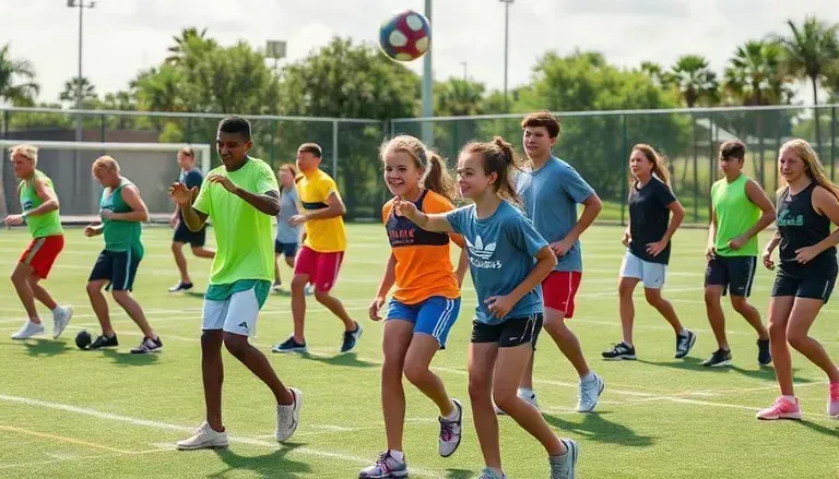 Youth athletes training at IMG Academy summer camp